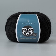 Пряжа "Норка" длинноворсовая Luxury, пух норки-70 % нейлон-30 %, чёрный