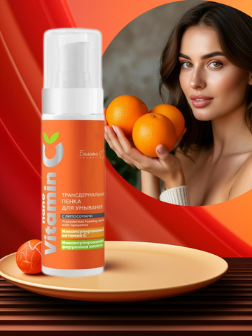 Пенка для умывания NanoVitamin С трансдермальная с липосомами 150мл