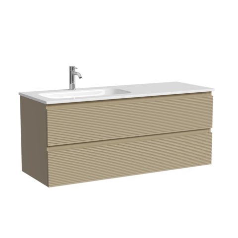 Тумба SANCOS подвесная Folk 2я левая цв. Cappuccino, FL120LCP