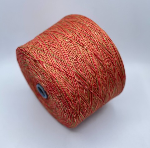 Авторская смотка (пр.Италия) 348м/100гр, Шерсть/Полиамид/Вискоза/Кашемир/Остальный волокна/Меринос/Полиэстер/Металлик(люрекс), цвет-Мандарин, арт.36169