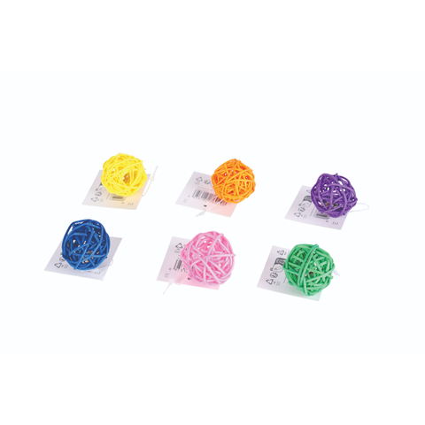 Mpets игрушка для кошек мяч с бубенчиком из ротанга