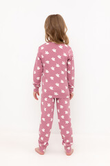 пижама  для девочки  К 1552/пепельная роза,почтовый голубь