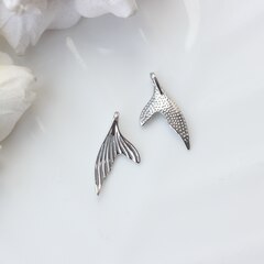 Подвеска Хвост кита мм, родий, П165