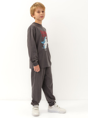 270005C-29 Пижама для мальчика (футболка с длинным рукавом, брюки), Антрацит