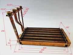 Теплообменник битермический для BUDERUS Logamax U052-28K (на планке!) (арт. 87154068140_н/о)