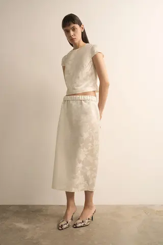 Топ из шелка-жаккарда