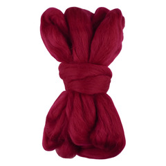 Шерсть для валяния "ТРО", полутонкая шерсть, 100г, св.вишня