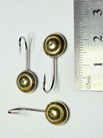 Мормышка Mustad тип 164 цв: латунь (2,5гр. d-10мм)