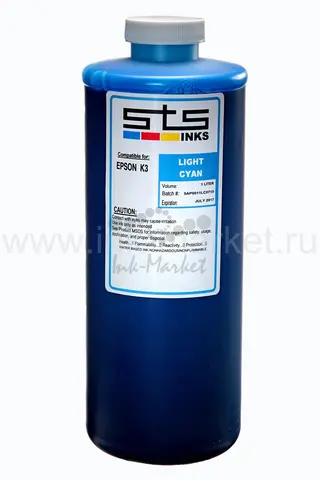 Пигментные чернила STS UltraChrome K3 светло-голубые (Light Cyan) для Epson Stylus Pro 3800, 4800, 4880, 7800, 7880, 9800, 9880, 11880, 4900, 7900, 9900, SureColor SC-P6000, P7000, P8000, P9000, 1000 мл (C13T596500)
