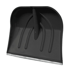 69-0-441 Лопата снегоуборочная пластиковая, с планкой, без черенка, 410х460мм (Россия)