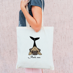 Тканевая сумка "Мопс - рыба моя"