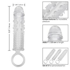 Набор из 3 прозрачных насадок 3 Piece Textured Extension Set - 