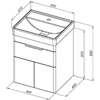 Aquanet Ирис New 312422 Тумба с раковиной, цвет: белый