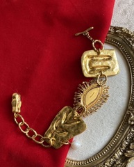 Браслет-цепь SCHIAPARELLI с подвесками в позолоте