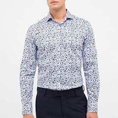 Сорочка мужская Eterna Slim Fit 1070-F182-17 с растительным принтом