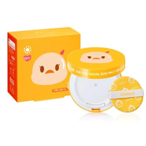 ATOPALM Tok Tok Facial Sun Pact SPF43 PA+++ 15g,Солнцезащитный кушон 15 г (для телей 6+ и взрослых)