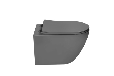 Унитаз подвесной Vincea Globo Tornado, цвет антрацит матовый, ультратонкое soft-close сиденье