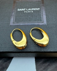 20130- Серьги-конго YSL из латуни с позолотой (дутые) lux