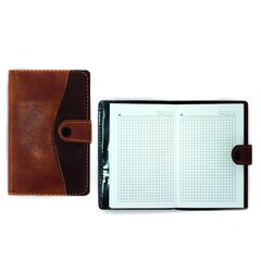 
          Ежедневник недатированный, 9,5 см * 15,0 см, 7БЦ, Alingar, иск. кожа, клапан на кнопке, 100 л., клетка