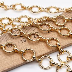 Цепочка, цвет золота, размер звена 9,2 мм, цена за отрезок 25 см