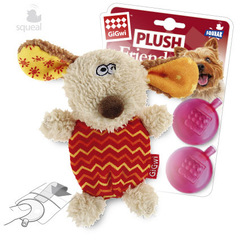 Triol PLUSH FRIENDZ игрушка для собак Собачка со сменными пищалками 13см