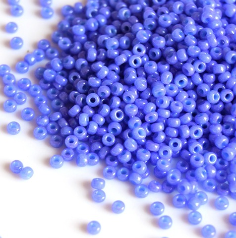 RR-1477 Бисер круглый Миюки 11/0 Светло-фиолетовый непрозрачный /Miyuki round 11/0 Opaque dyed bright purple