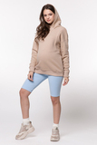 Утепленное худи для беременных и кормящих 11968 бежевый