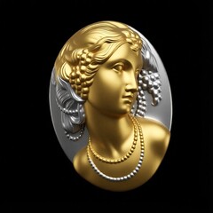 Силиконовая форма Камея Девушка № 42