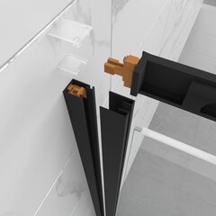 Душевое ограждение Фикс-Блэк 120х90