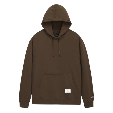 Толстовка Alpha Industries Essential Hoodie Espresso (Темно-коричневая)