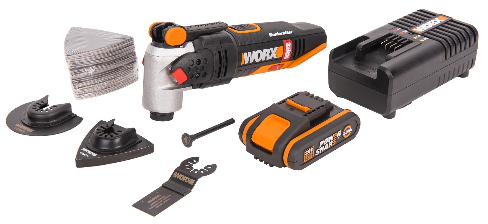 Реноватор аккумуляторный WORX WX693 20В, бесщеточный, 1*2,0Ач кейс