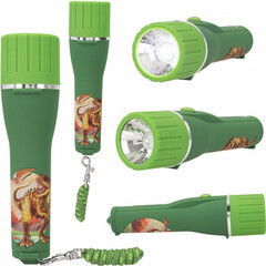 Dino World Taschenlampe mit Timer green