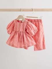 Блузка и брюки в комплекте для малышей Next AA8-193, Темно-розовый