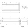Decor Walther 0651570 Decor Walther CONTRACT Полка для душа 300х95х80 мм., отделка полированная нержавеющая сталь