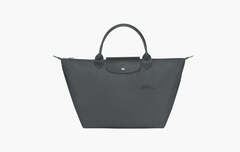 Longchamp Le Pliage Green Recycled Canvas M Handbag "Graphite"