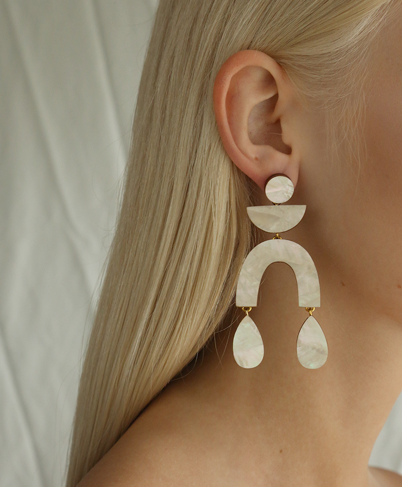 Серьги Corbero Earrings Mother of Pearl