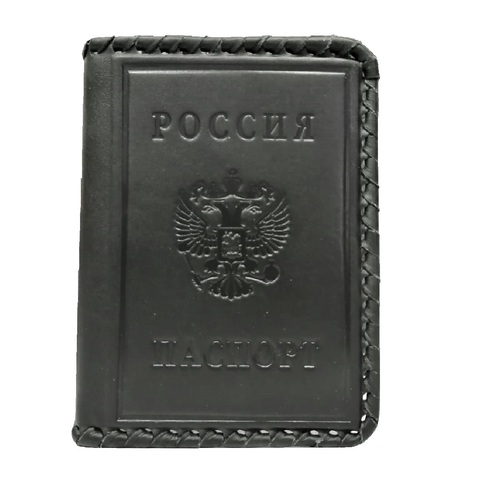 Обложка на паспорт «Герб». Цвет черный
