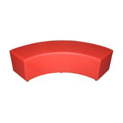 Банкетка полукруглая на каркасе (на опоре) красный
