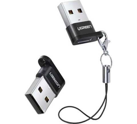 Кабель UGREEN US280 (50568) USB A Male to USB-C Female Adapter, черный