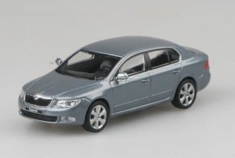 Skoda Superb II steel gray met 2008 Abrex 1:43