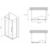 Abber Schwarzer Diamant AG30150BMH-S100BM-S100BM Душевой уголок, 150x100x195