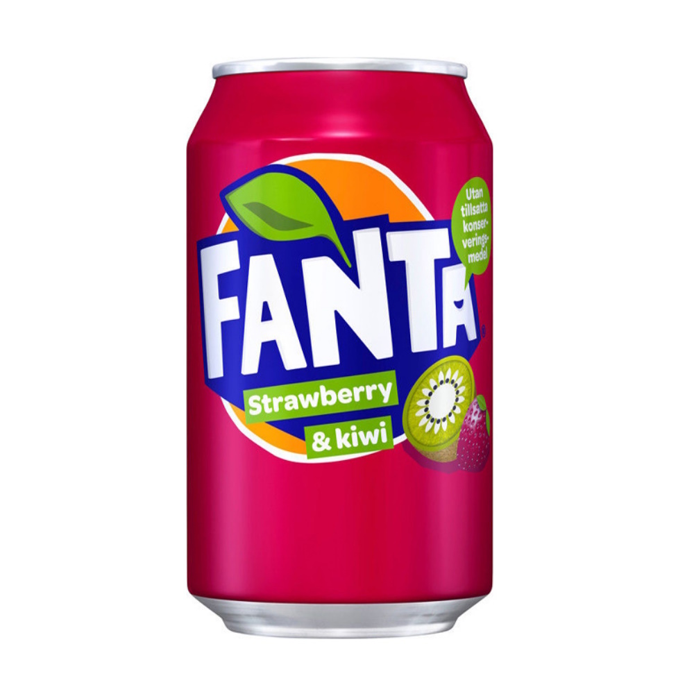 Газированный напиток Fanta Strawberry & Kiwi со вкусом клубники и киви,  330 мл (Германия) 01279 – купить по цене 110 ₽ в интернет-магазине  ohmygeek.ru