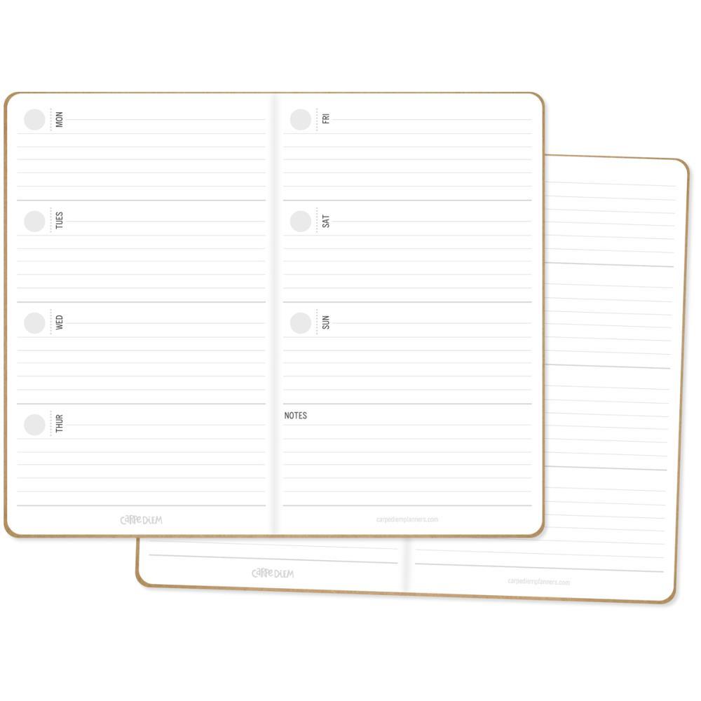 Комплект внутренних блоков  (13х21 см ) для блокнотов -2 шт- Carpe Diem Traveler's Notebook Inserts- 26 Weeks Each
