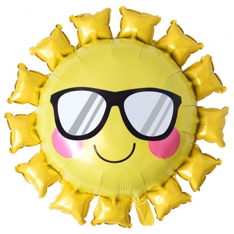 Шар фигура Солнце в очках, 79 см