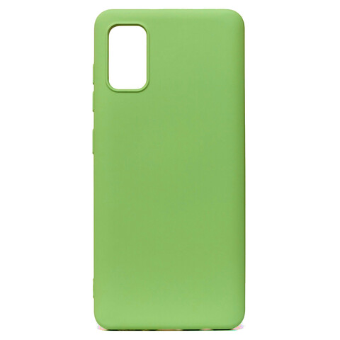 Чехол для Samsung (A415) Galaxy A41 Софт тач мягкий эффект / микрофибра светло-зеленый