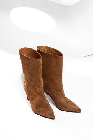 Полусапоги из натуральной замши NICOLE