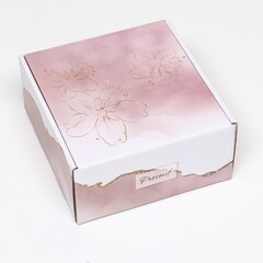 Коробка самосборная одиночная Квадрат, 19*19*9 см, Present, 1 шт