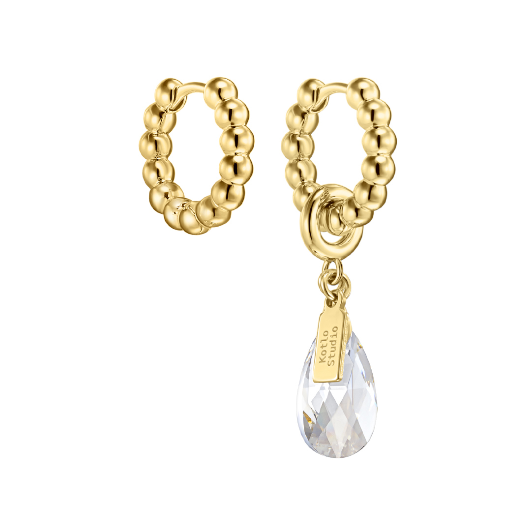 

Серьги Drop Gold-Beige Earrings
