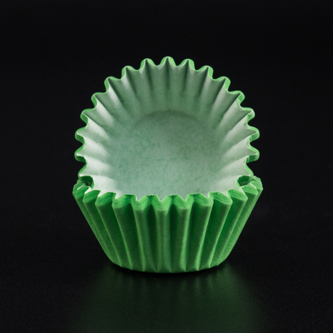 Капсулы бумажные для конфет Зеленые 25*18 мм, 1000 шт