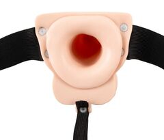 Полый страпон с вибрацией Vibrating Strap-On Sleeve - 17,5 см. - 